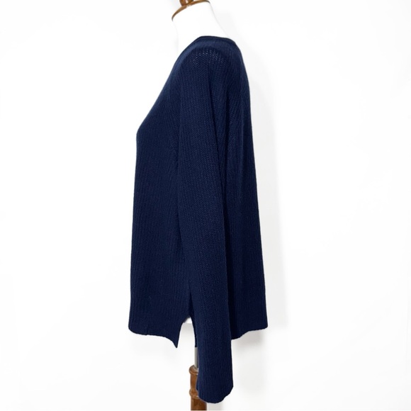 SOLD-Vineyard Vines 100% Cashmere Navy Blue Long Sleeve Lightweight Sweater Top - Picture 5 of 10